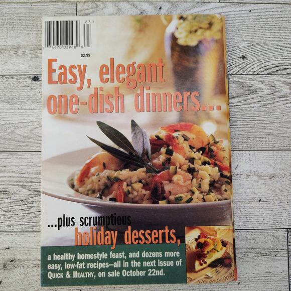 Quick & Healthy 33 Speedy Weekday Meals Cookbook booklet 1996 October VERY GOOD - Picture 2 of 14